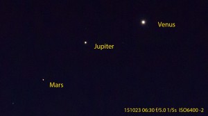 Mars Jupiter och Venus